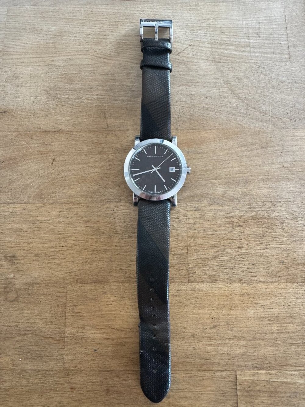 BURBERRY SMOKED BROWN DIAL BROWN LEATHER STRAP WATCH FOR WOMEN - BU1775